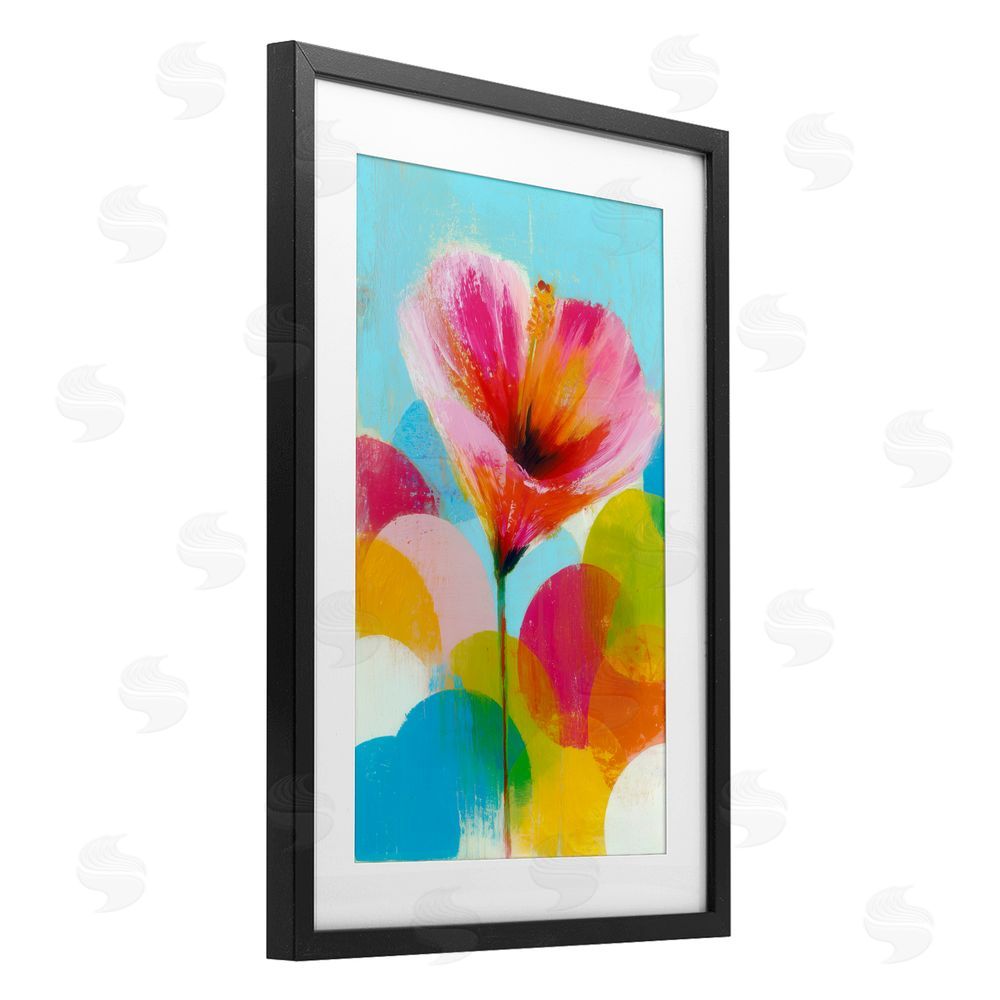 Chromatic Storm Studio Hibiscus In The Sun Black Framed Print Under Glass Wall Art
