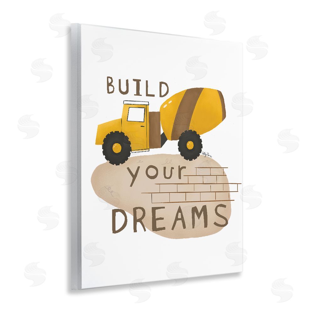 Allyson Norris Build Your Dreams Construction Truck Wooden Wall Plaque Art Print