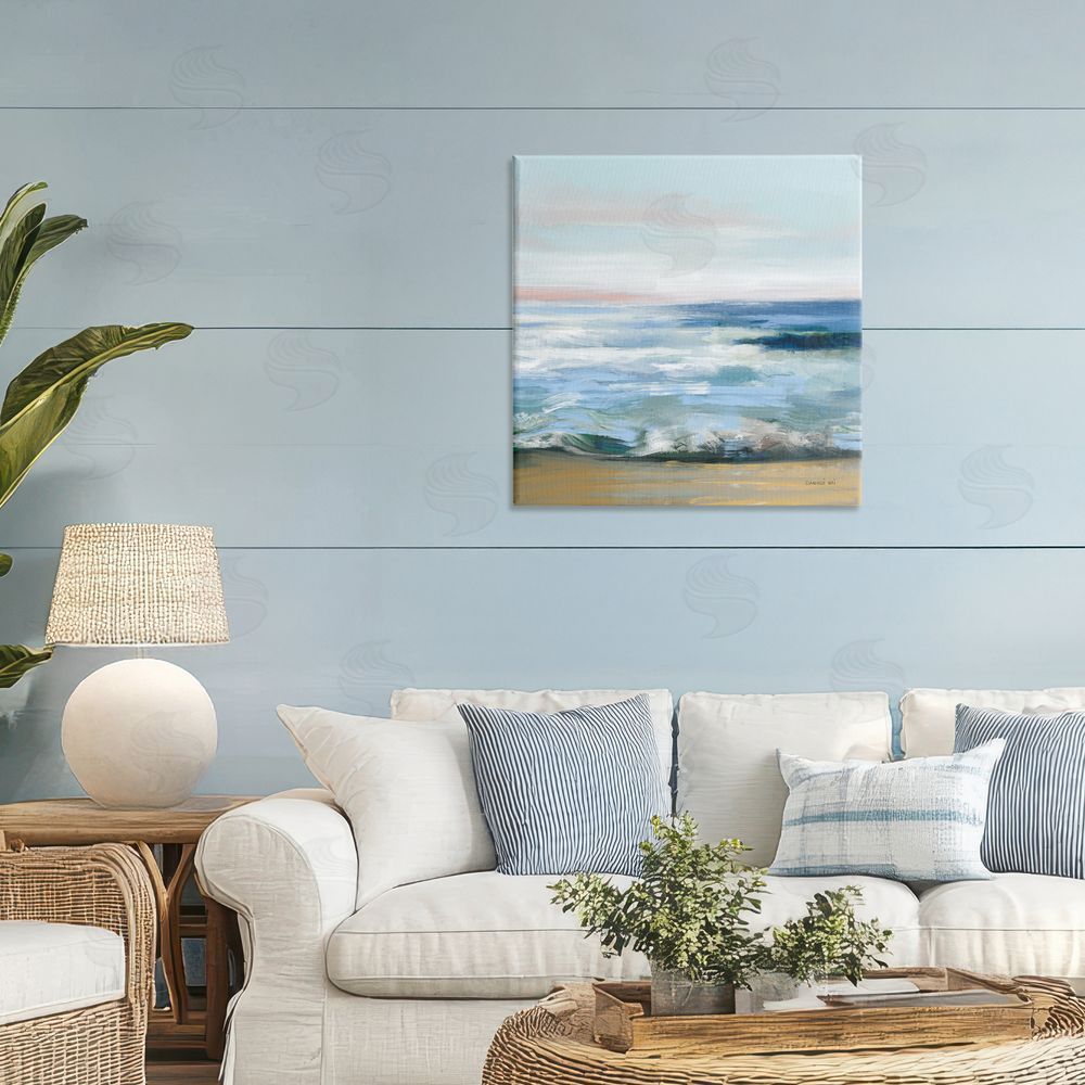Danhui Nai Beauty Of The Beach Stretched Canvas Wall Art in Room