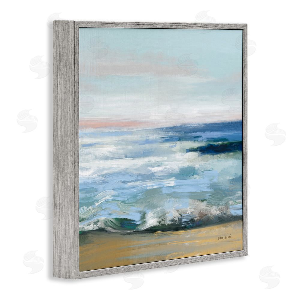 Danhui Nai Beauty Of The Beach Gray Framed Giclee Wall Art Print
