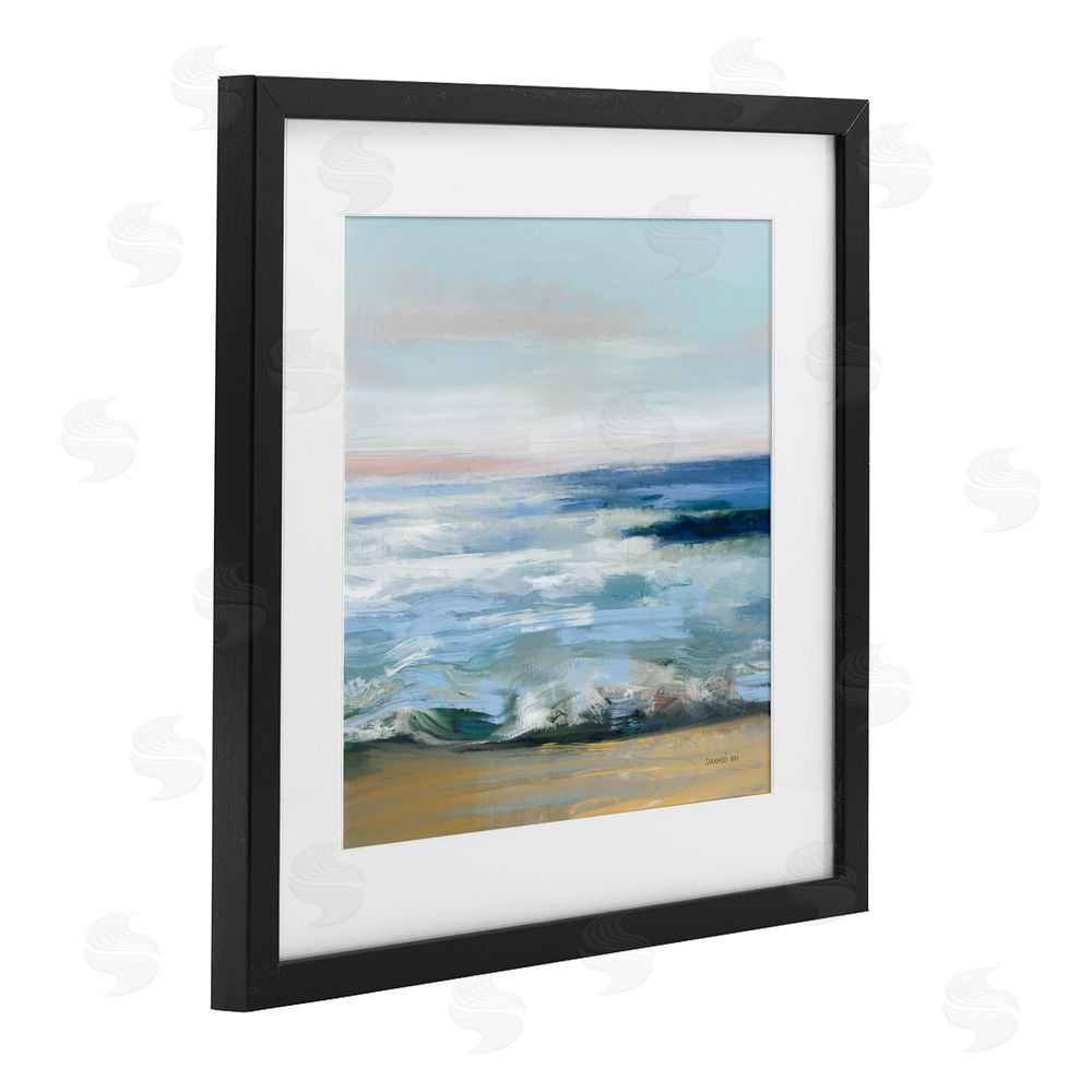 Danhui Nai Beauty Of The Beach Black Framed Print Under Glass Wall Art