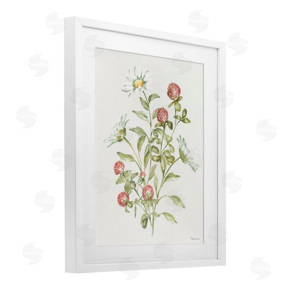 Beth Grove Blooming Leafy Florals White Framed Print Under Glass Wall Art