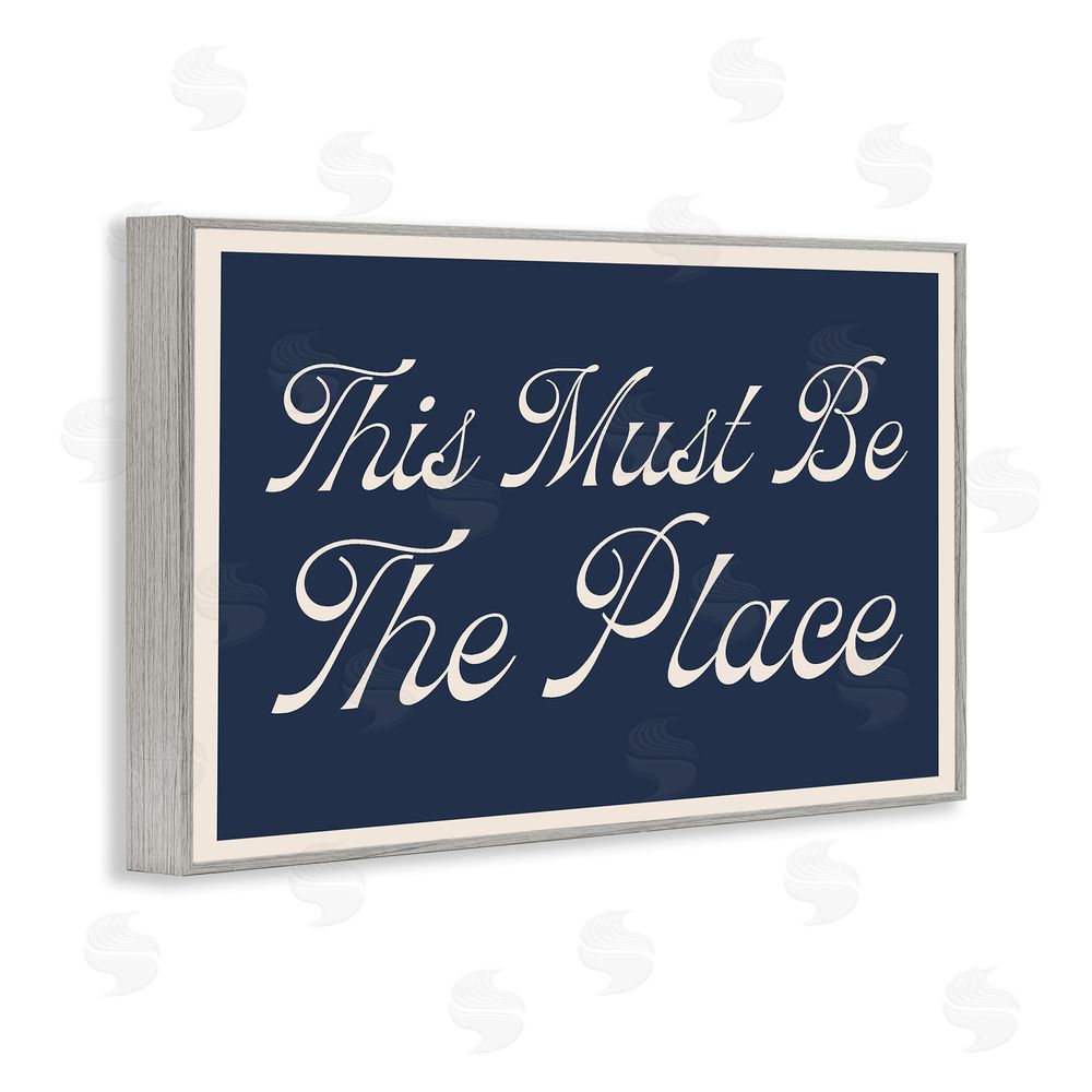 Lil' Rue Blue This Must Be The Place Gray Framed Giclee Wall Art Print