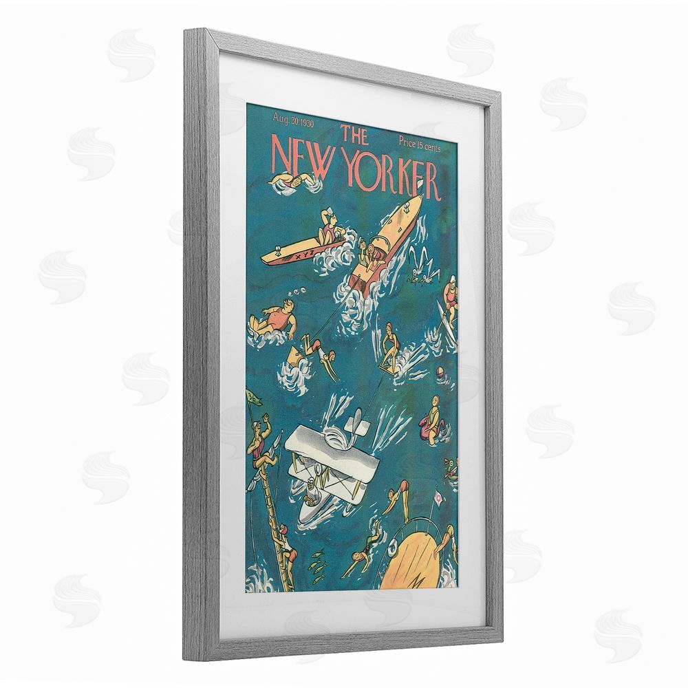 Lil' Rue Boating & Summer Fun Gray Framed Print Under Glass Wall Art