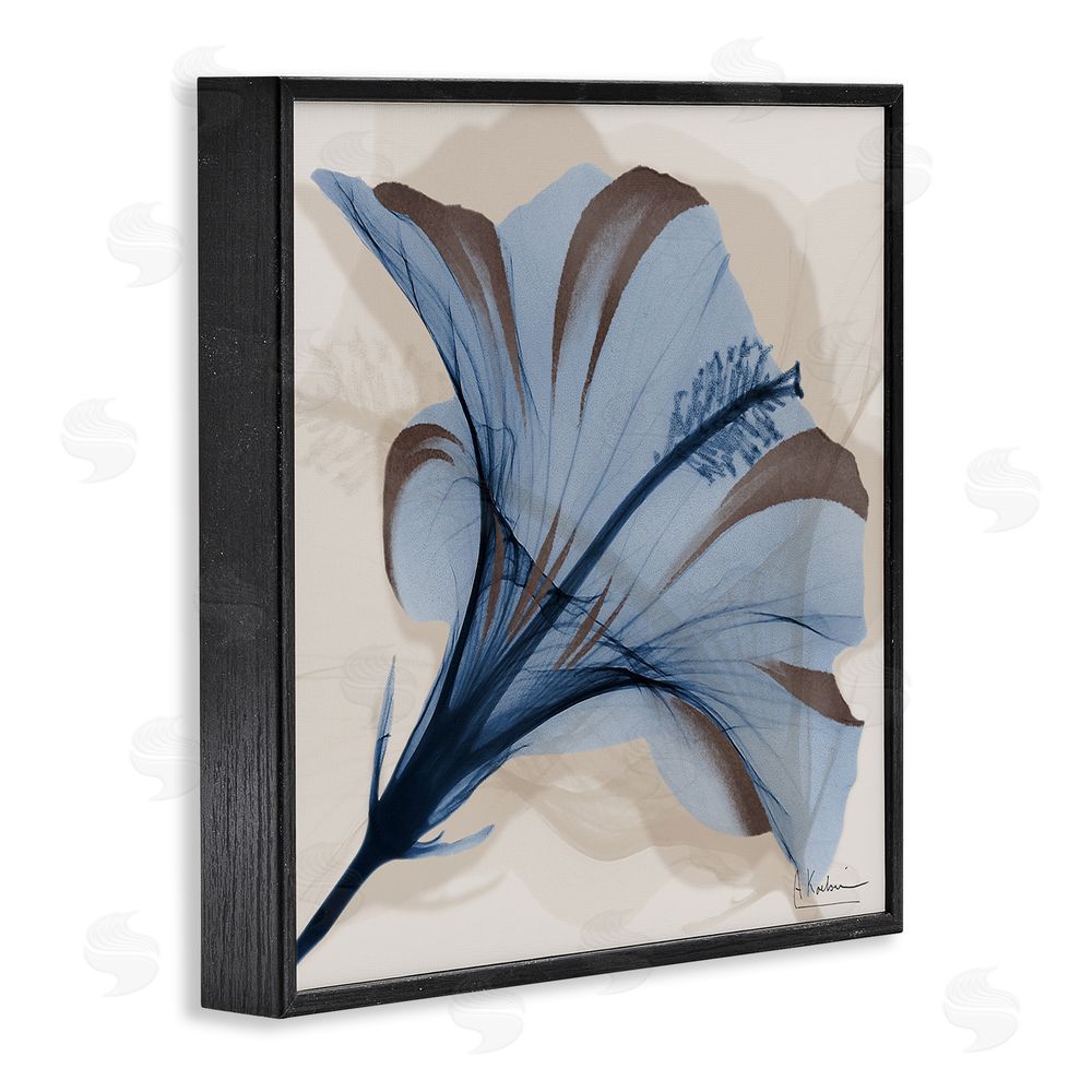 Albert Koetsier Blooming Sapphire Flower Black Framed Giclee Wall Art Print