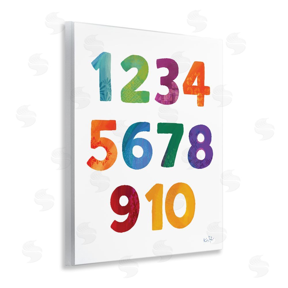 Kirsten Mohr Brightly Hued Numbers Wooden Wall Plaque Art Print