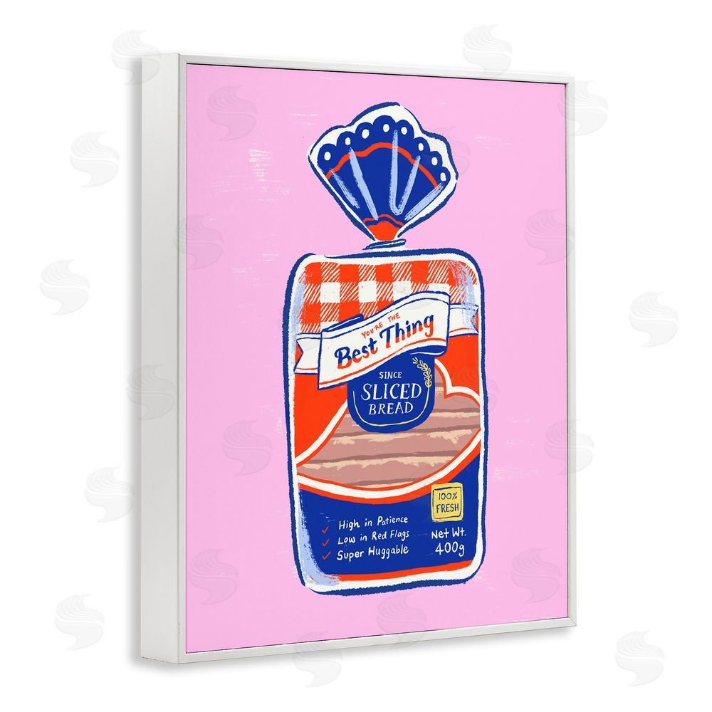 Ethel Fong Best Thing Since Sliced Bread White Framed Giclee Wall Art Print