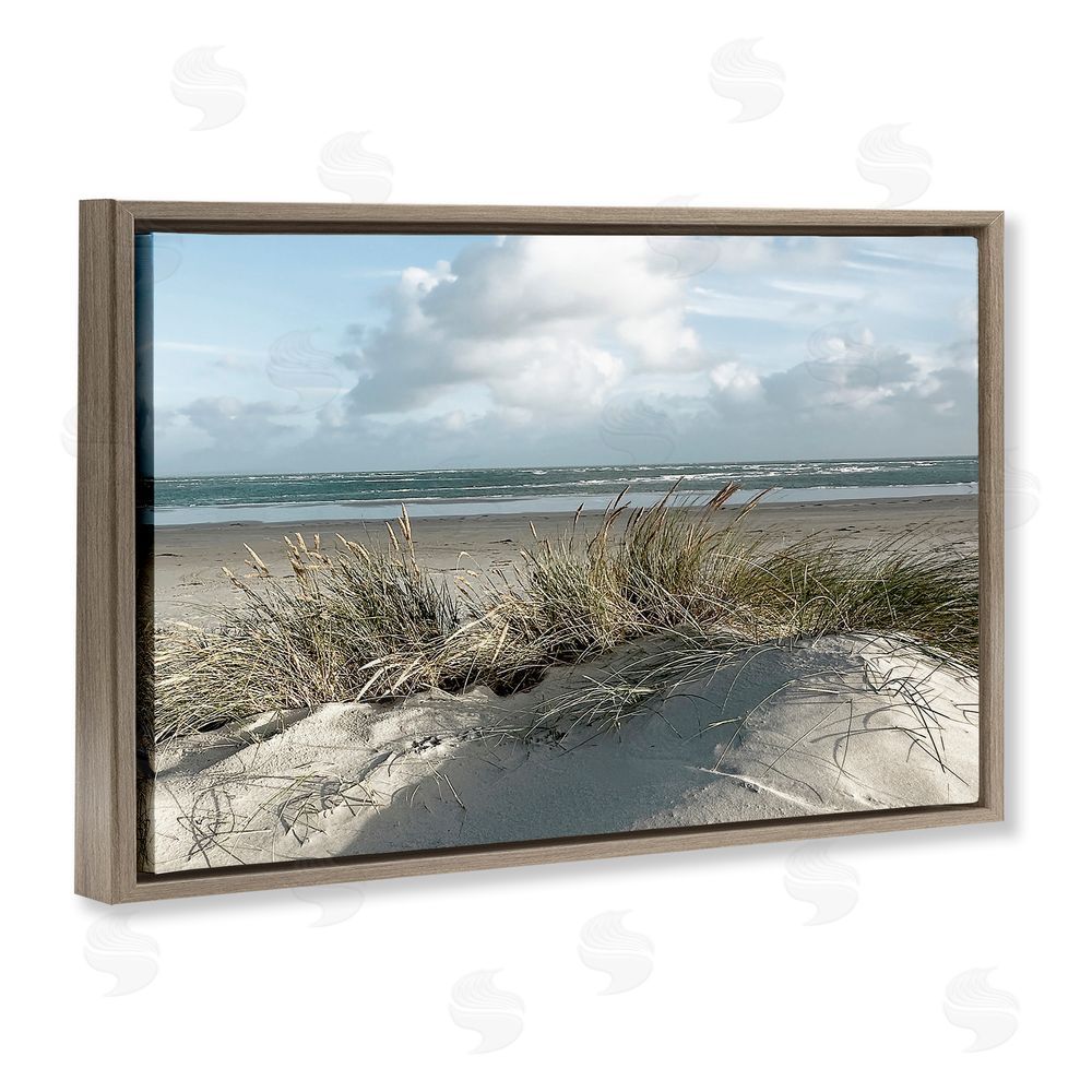 Noah Bay Beachy Sand Dune Heaven Brown Floating Frame Canvas Wall Art Print