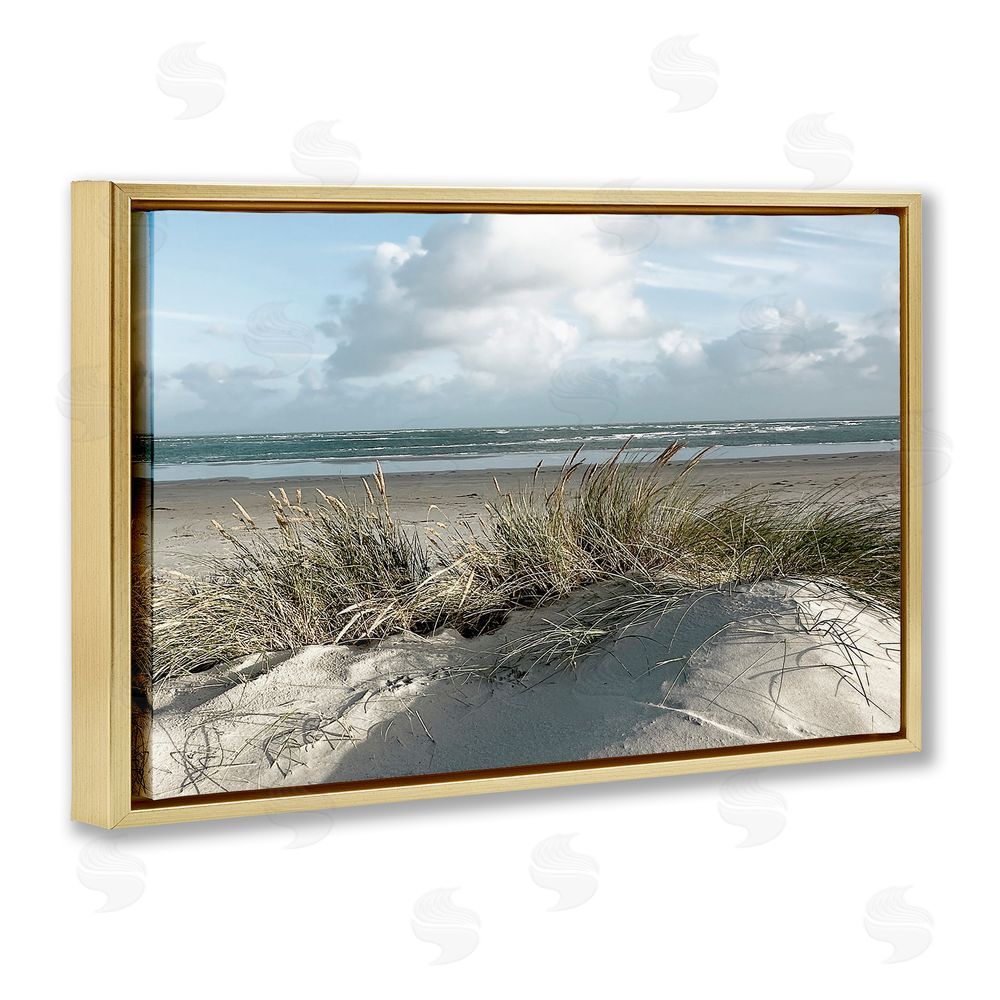 Noah Bay Beachy Sand Dune Heaven Gold Floating Frame Canvas Wall Art Print
