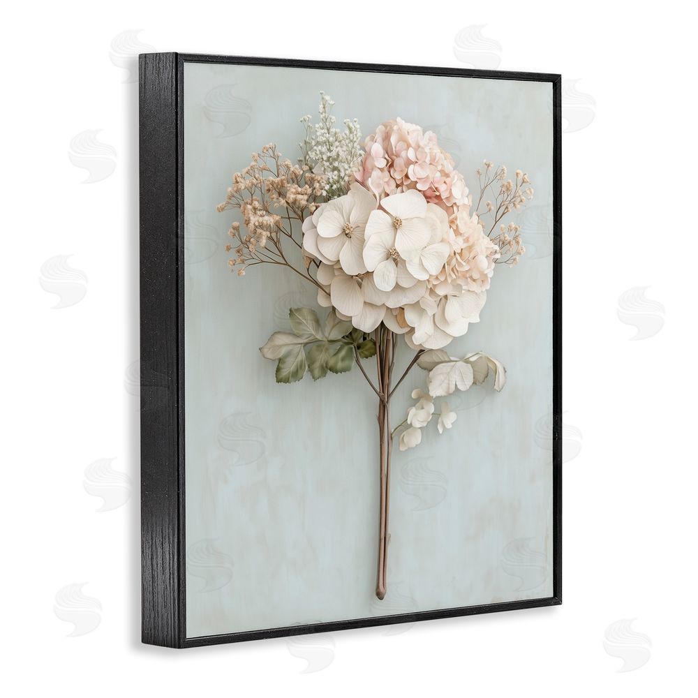 A Barefoot Stylist Blooming Cottage Hydrangea Stem Black Framed Giclee Wall Art Print
