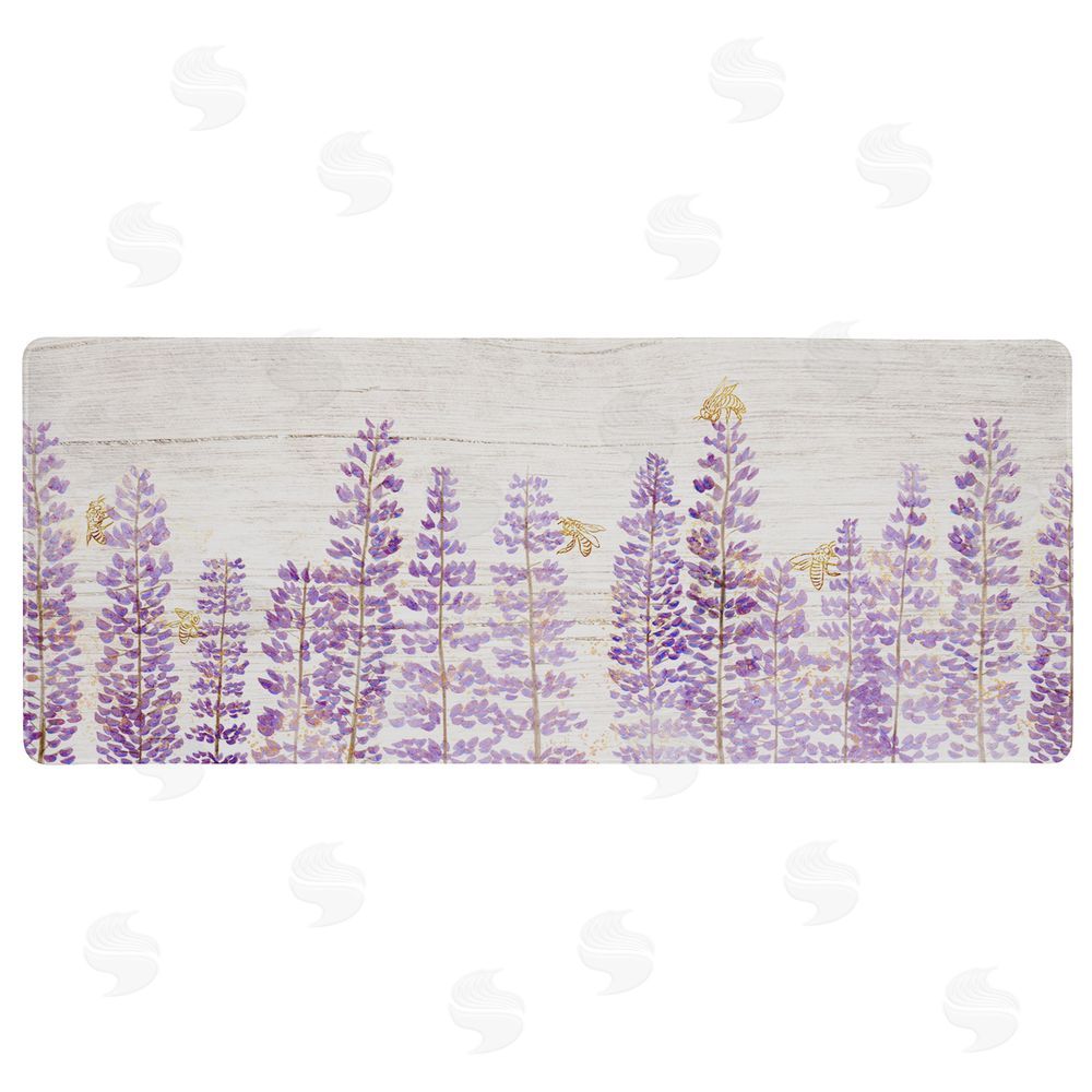 Ziwei Li Gold Bees Perched on Lavender
