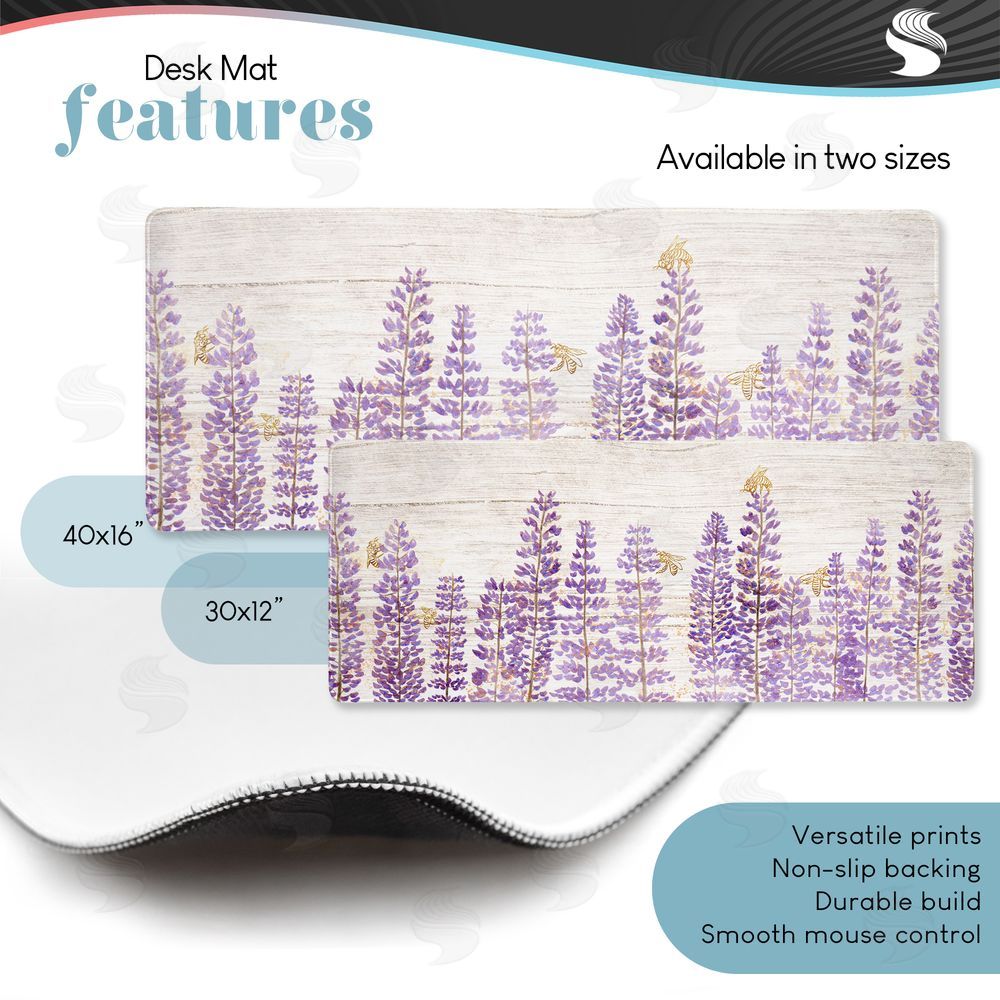 Ziwei Li Gold Bees Perched on Lavender