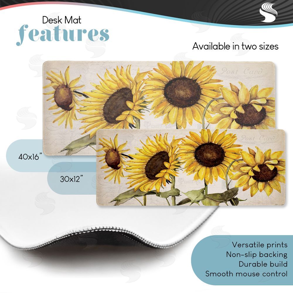 Stephanie Workman Marrott Vintage Sunflower Field Blooms