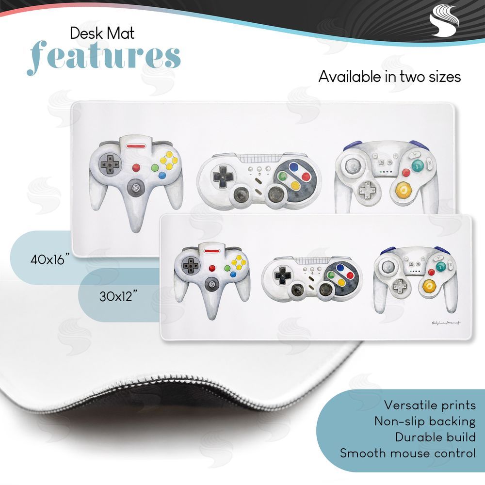 Stephanie Workman Marrott Retro Game Controllers Trio