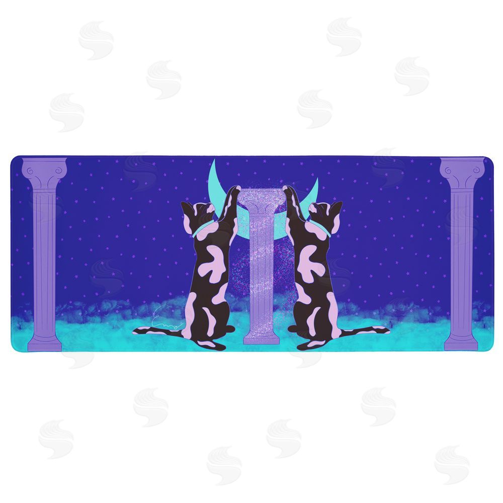 Eclectic Modern Gemini Cats with Columns
