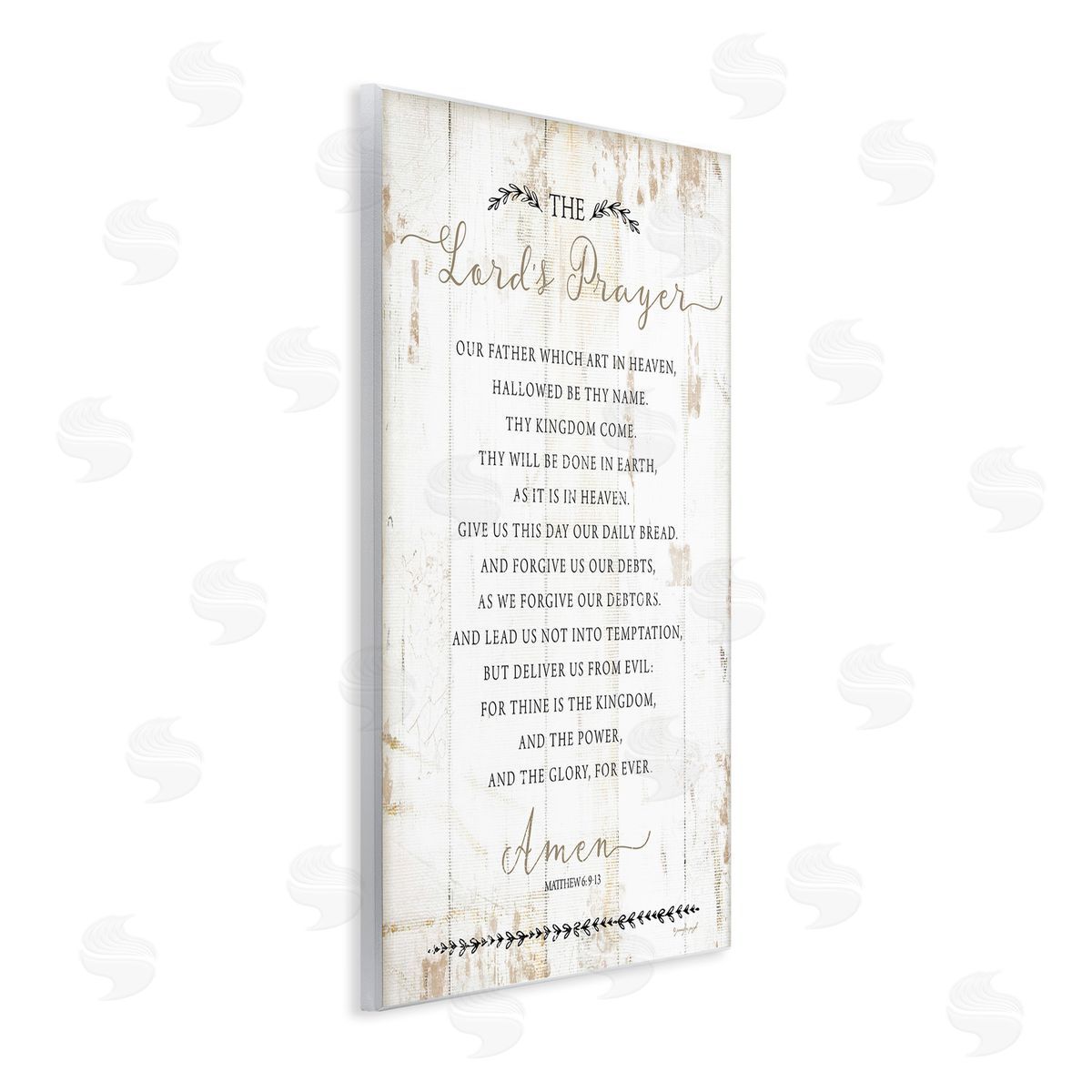 Our Father Rustic Prayer Wood Plaque Wall Art, Home Decor by Jennifer Pugh
