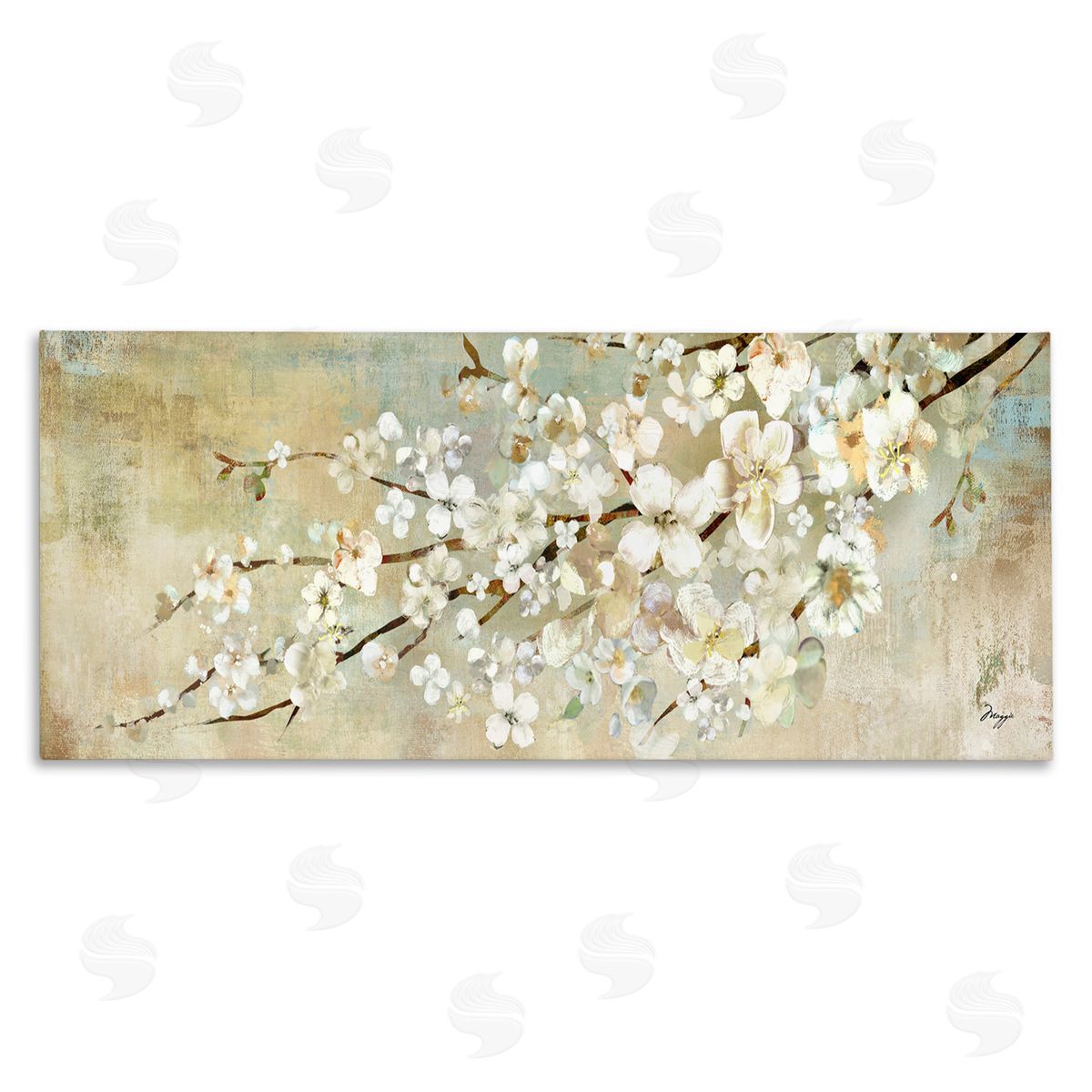 Blooming Flower Tree Branch Painting Canvas Wall Art, Home Decor by Main Line Studio