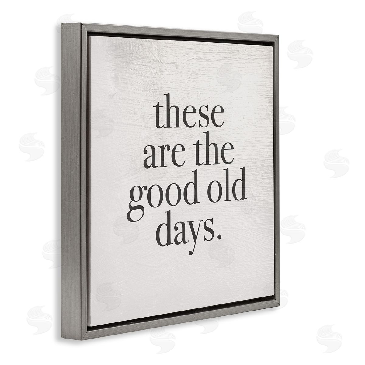 Good Old Days Family Design Grey Floating Frame Canvas Wall Art, Home Decor by Stupell Studio