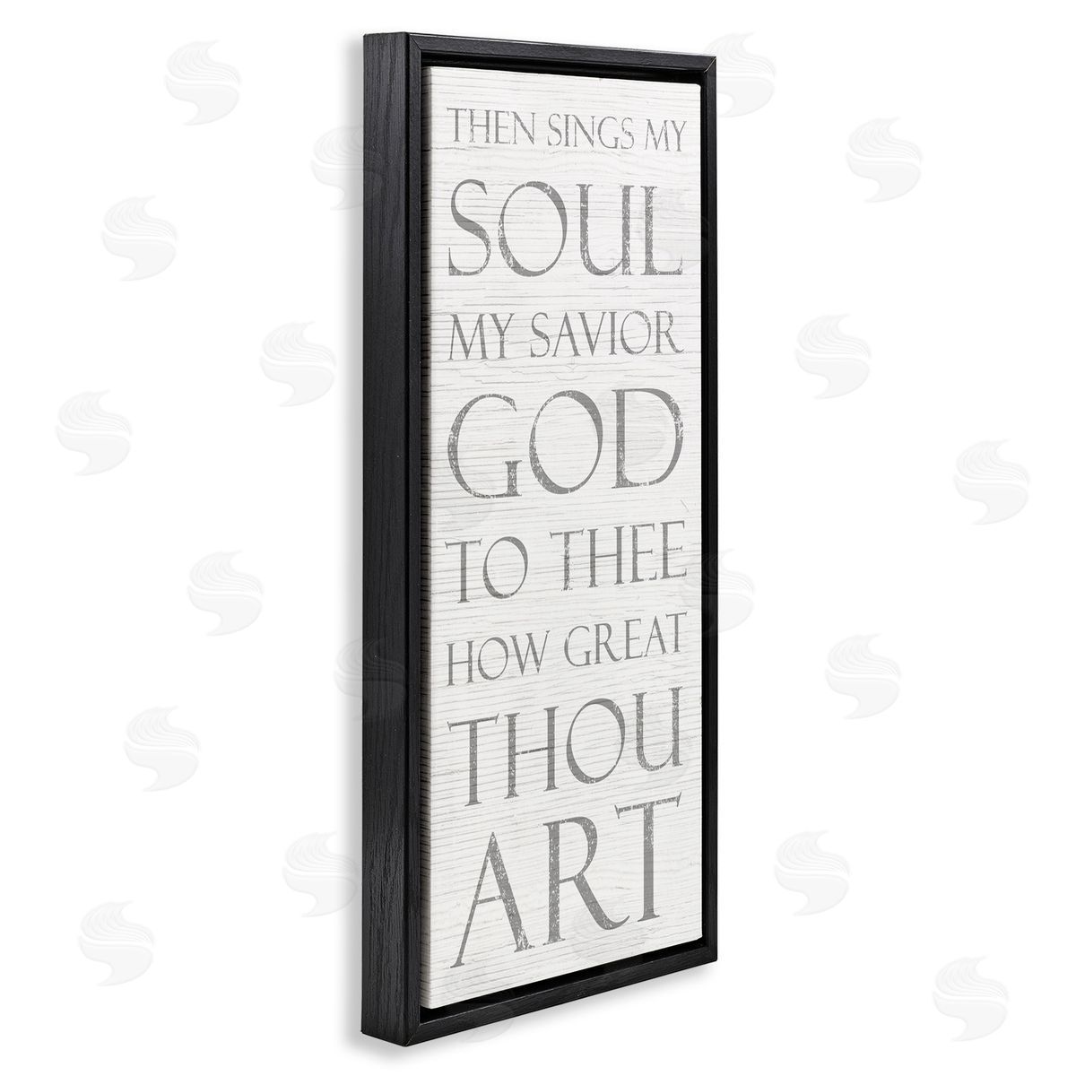 Then Sings My Soul Religious Black Floating Frame Canvas Wall Art, Home Decor by Stupell Studio