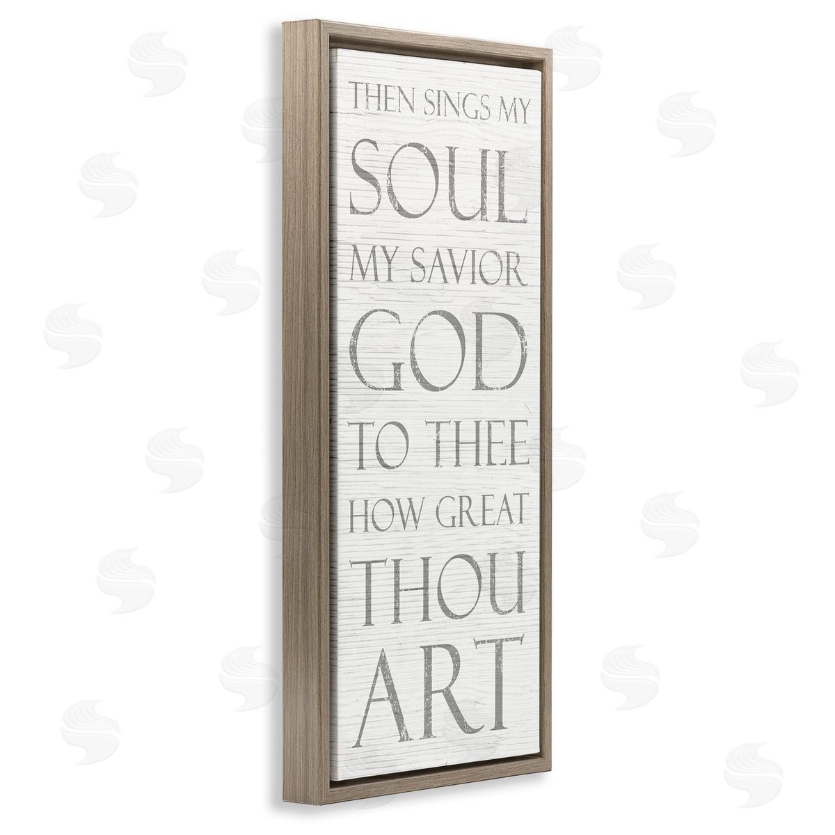 Then Sings My Soul Religious Brown Floating Frame Canvas Wall Art, Home Decor by Stupell Studio