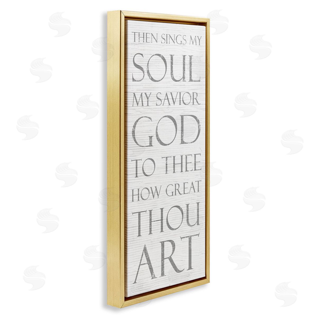 Then Sings My Soul Religious Gold Floating Frame Canvas Wall Art, Home Decor by Stupell Studio