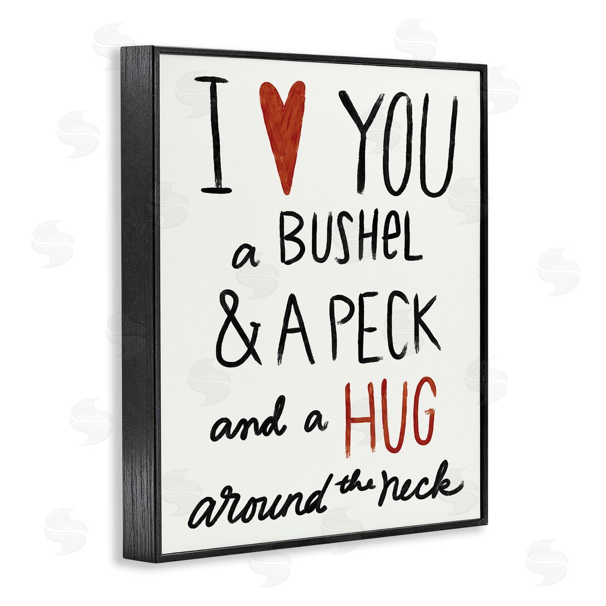 Bushel & Peck Romantic Phrase Black Frame Print Wall Art, Home Decor by Katie Doucette