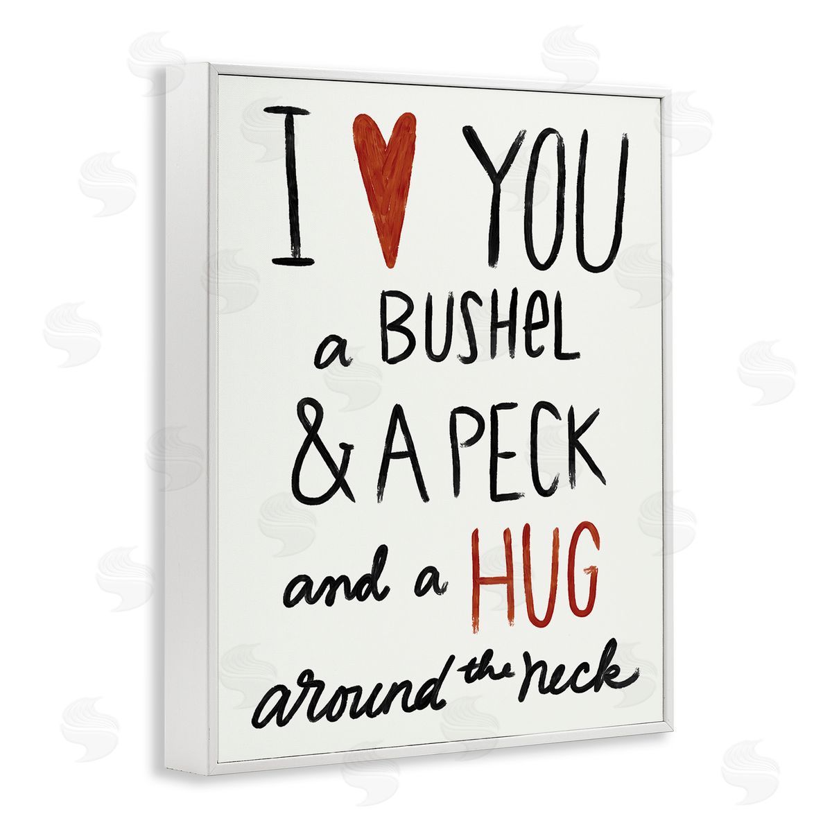 Bushel & Peck Romantic Phrase White Frame Print Wall Art, Home Decor by Katie Doucette