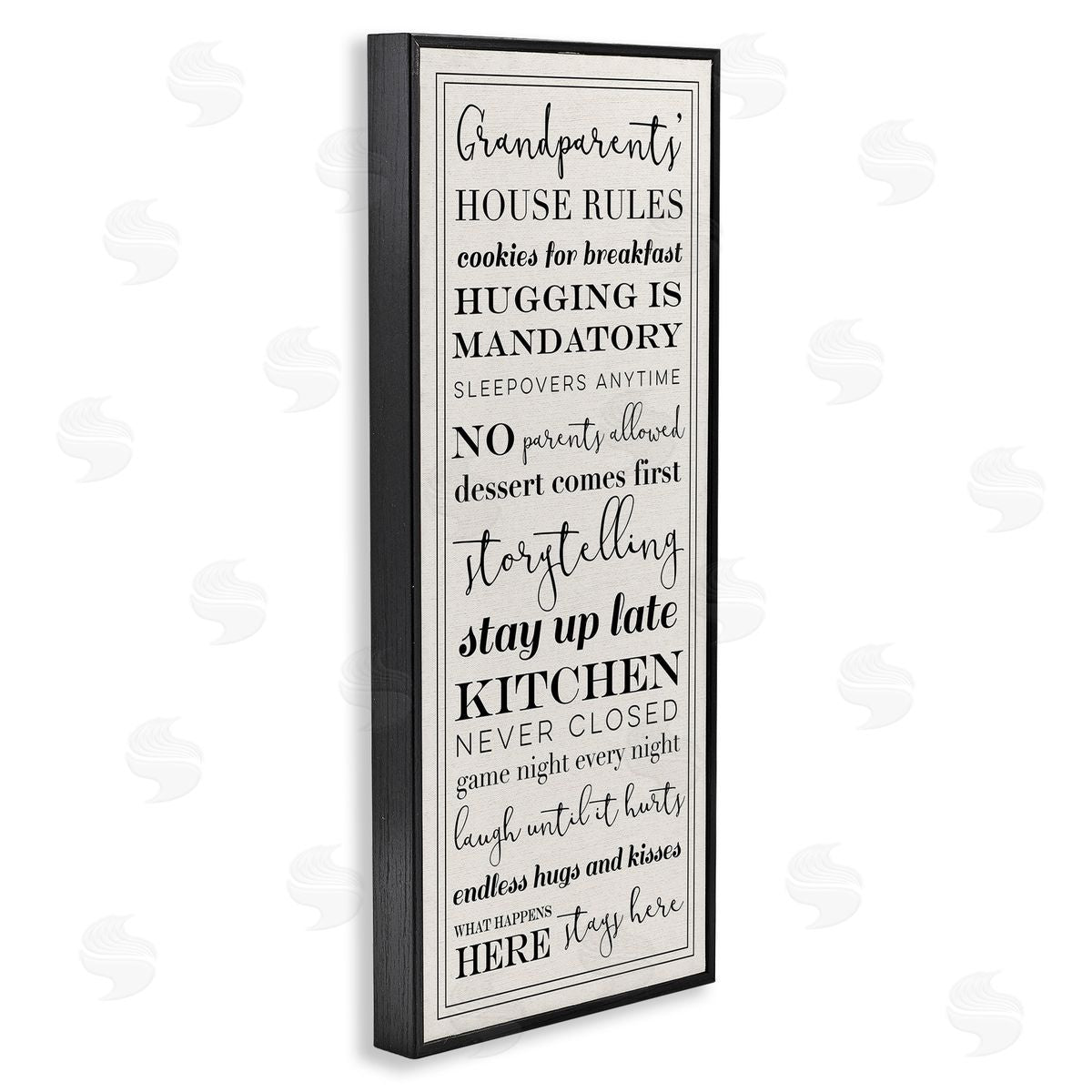 Grandparents House Rules Black Frame Print Wall Art, Home Decor by Stupell Studio
