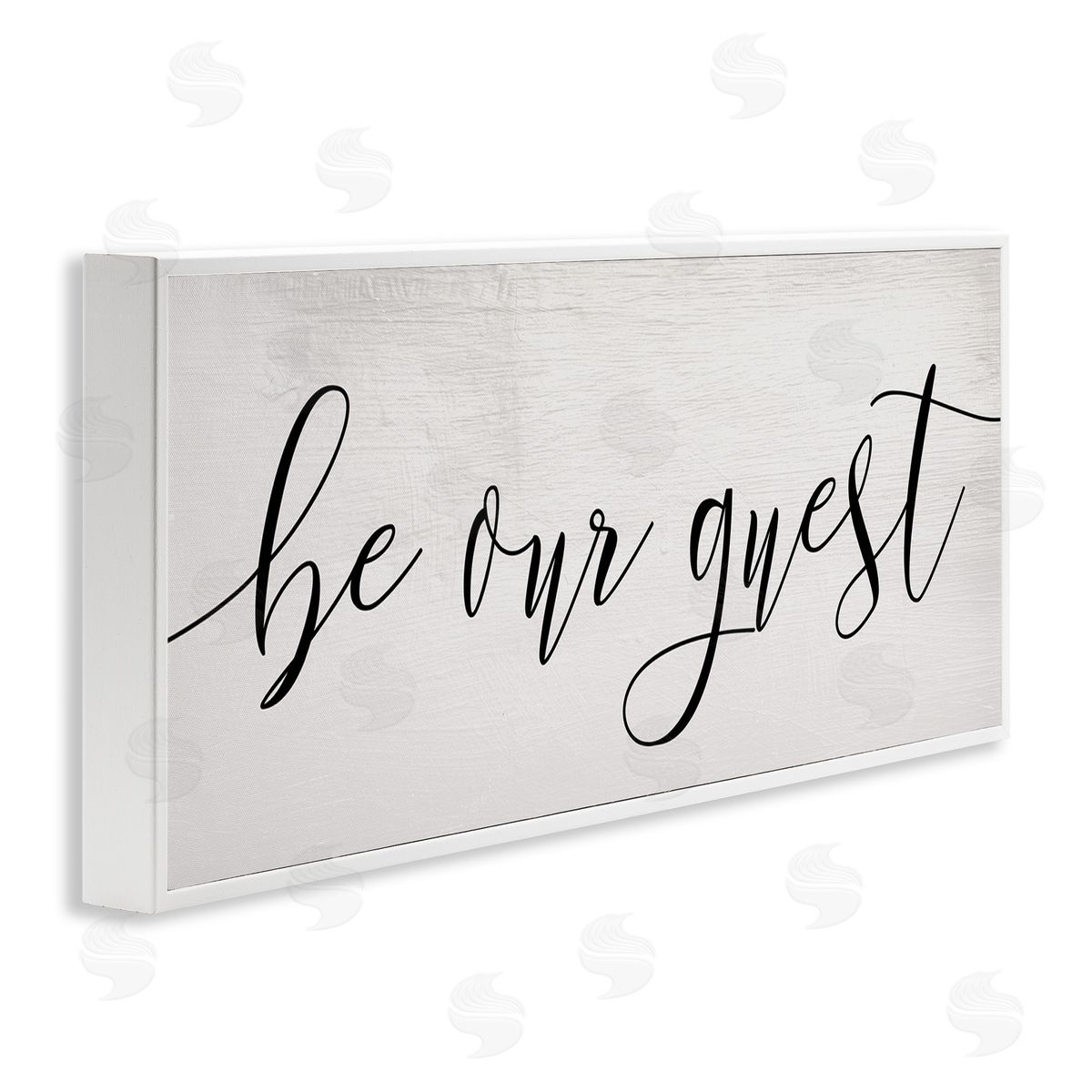 Be Our Guest Script White Frame Print Wall Art, Home Decor by Stupell Studio
