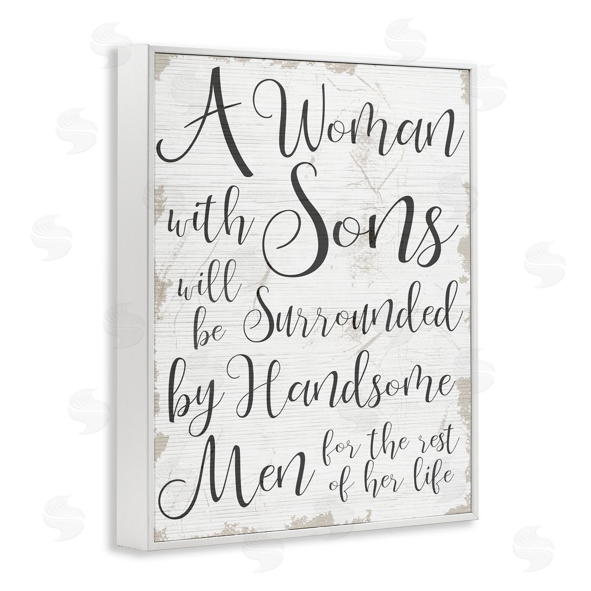 Handsome Sons Family Parenting White Frame Print Wall Art, Home Decor by Stupell Studio
