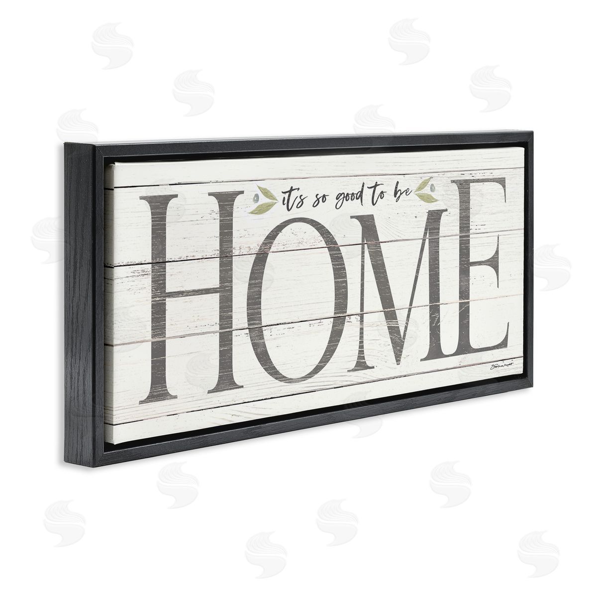 Good To Be Home Family Inspirational Black Floating Frame Canvas Wall Art, Home Decor by Stephanie Workman Marrott