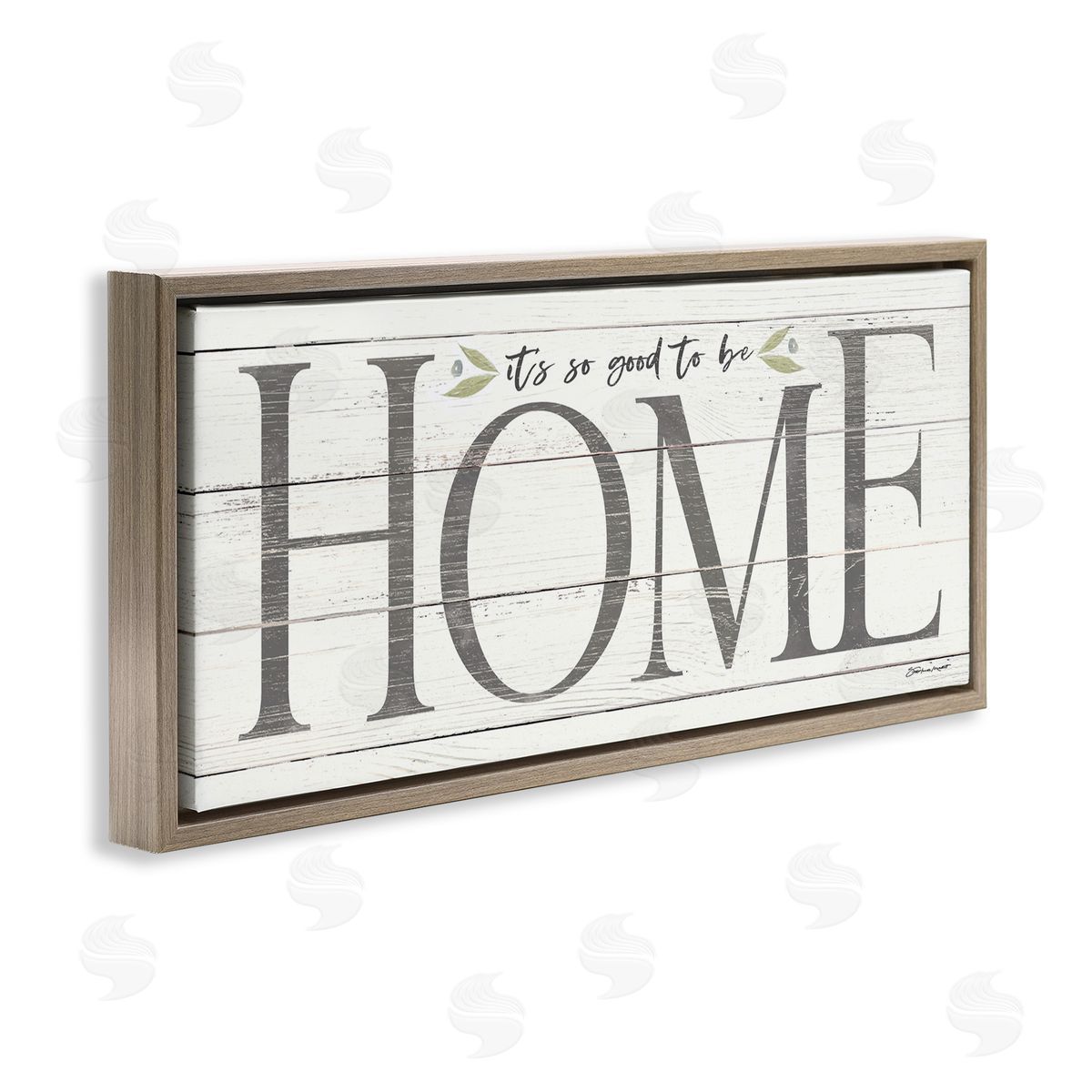 Good To Be Home Family Inspirational Brown Floating Frame Canvas Wall Art, Home Decor by Stephanie Workman Marrott