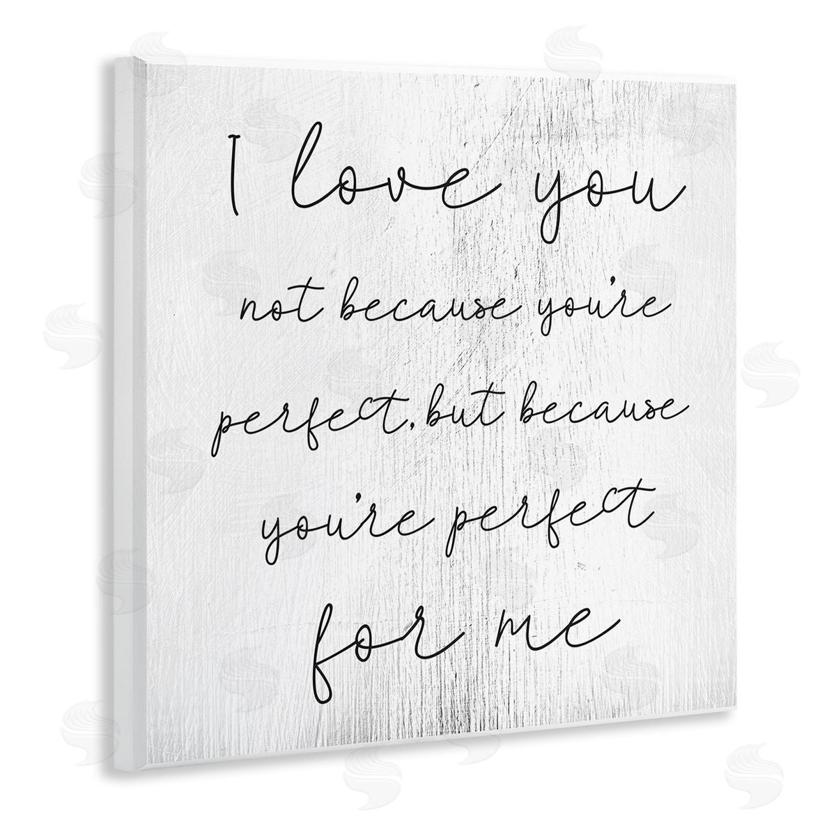Love Not Perfect Inspirational Romance Wood Plaque Wall Art, Home Decor by Stupell Studio