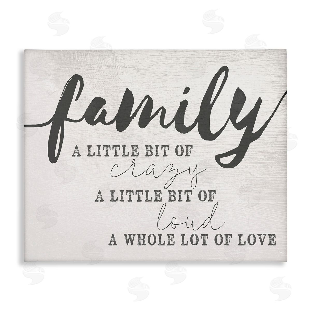 Family Crazy Loud Love Design Canvas Wall Art, Home Decor by Stupell Studio