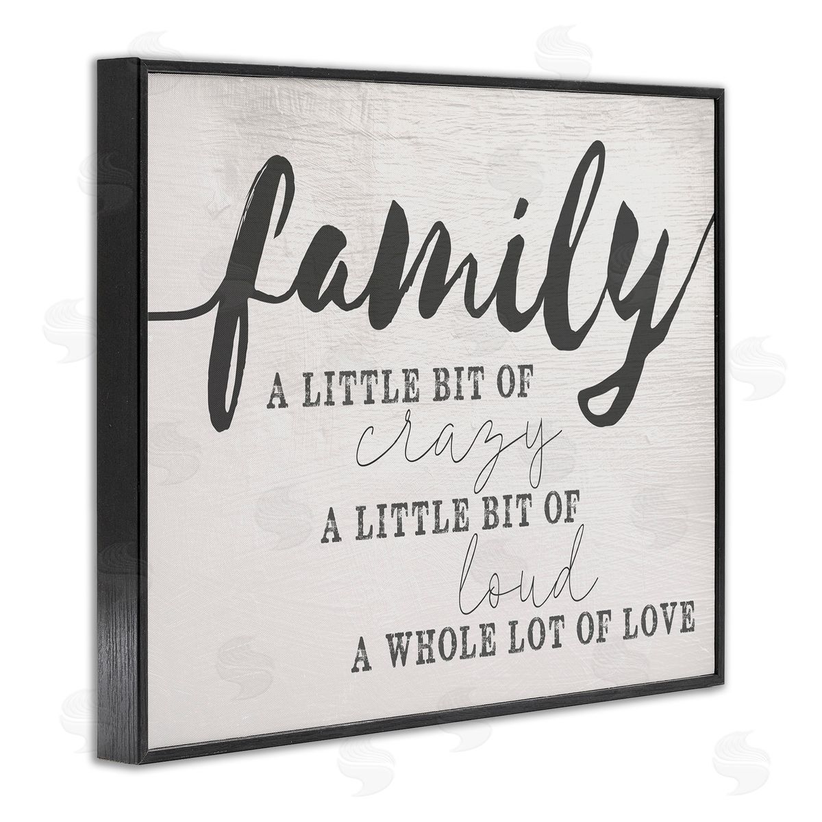 Family Crazy Loud Love Design Black Frame Print Wall Art, Home Decor by Stupell Studio