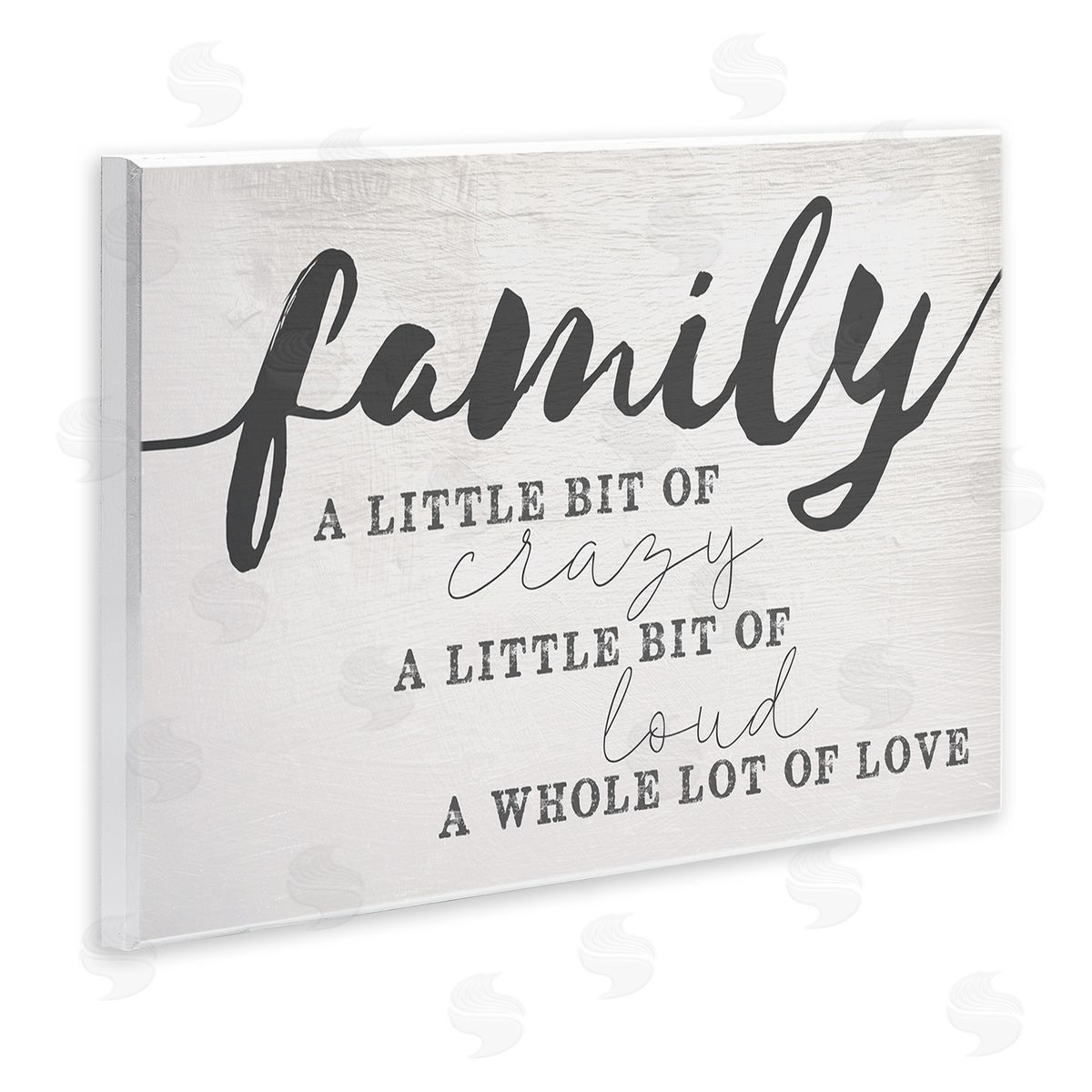 Family Crazy Loud Love Design Wood Plaque Wall Art, Home Decor by Stupell Studio