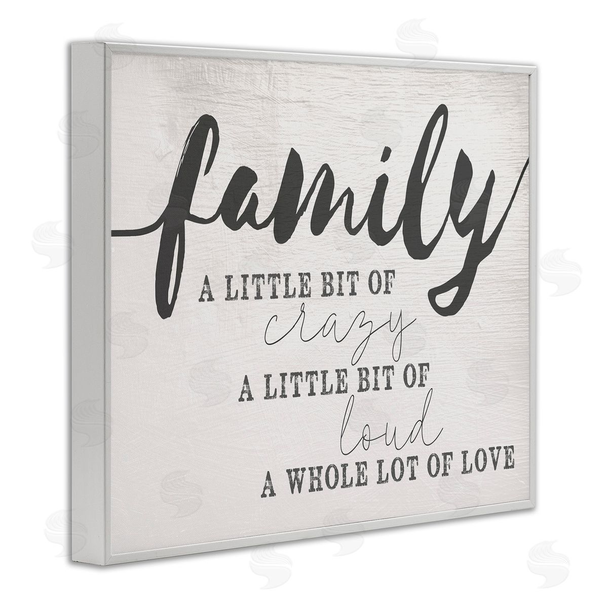 Family Crazy Loud Love Design White Frame Print Wall Art, Home Decor by Stupell Studio