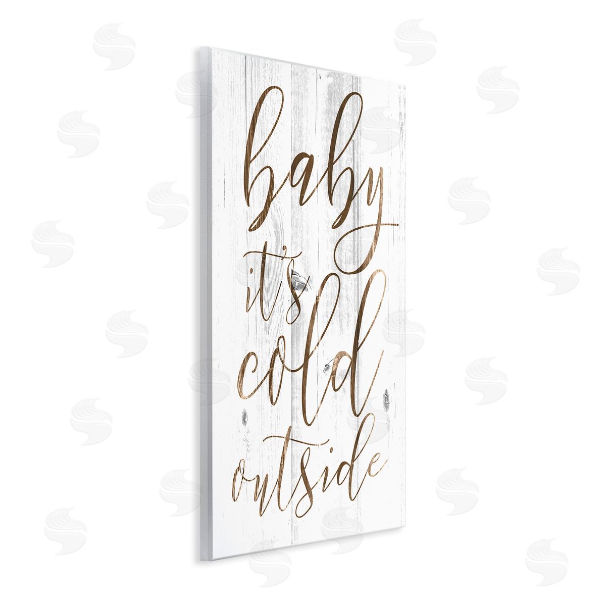 Baby Its Cold Outside Cursive Wood Plaque Wall Art, Home Decor by Stupell Studio