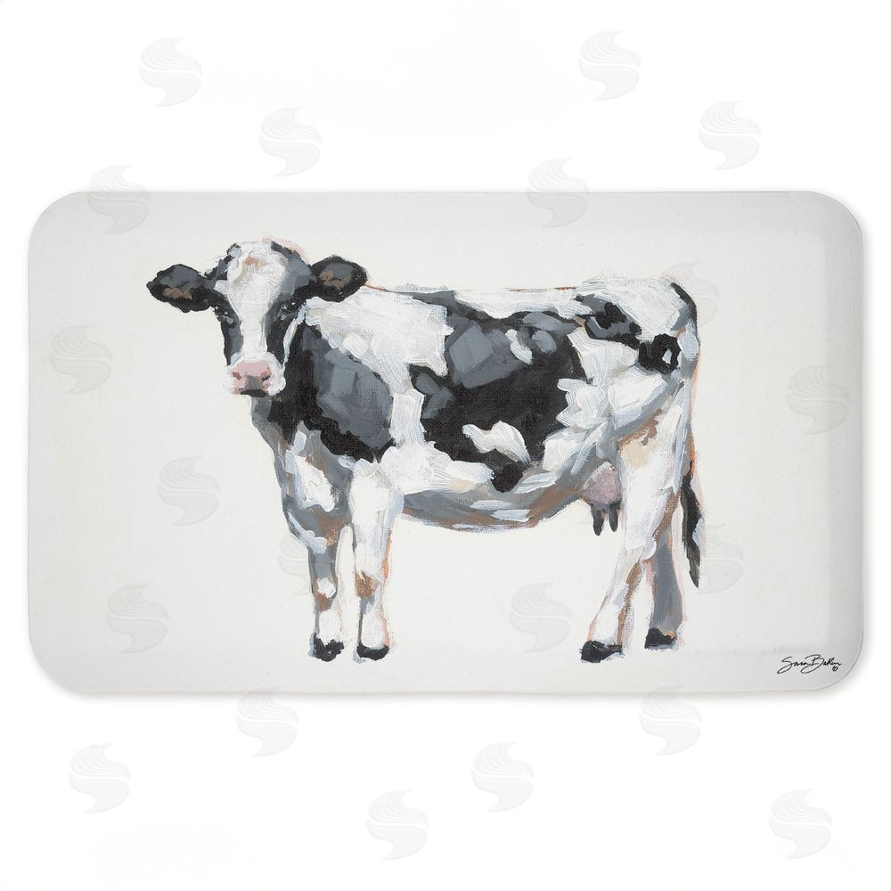stupell industries Sara Baker | Simple Farmhouse Cow Anti-Fatigue Mat