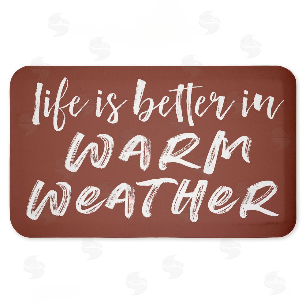 stupell industries Lettered and Lined | Better In Warm Weather Anti-Fatigue Mat