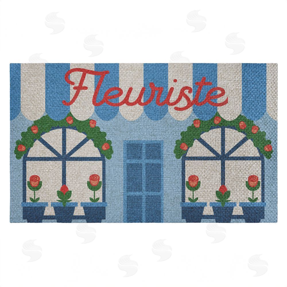 Stupell Studio Florist Shop Storefront Outdoor Faux Sisal Door Mat