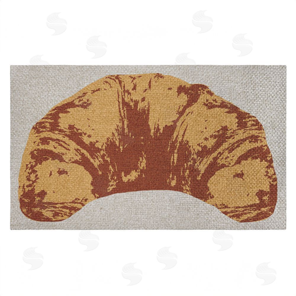 Stupell Studio Pop Style Croissant Outdoor Faux Sisal Door Mat