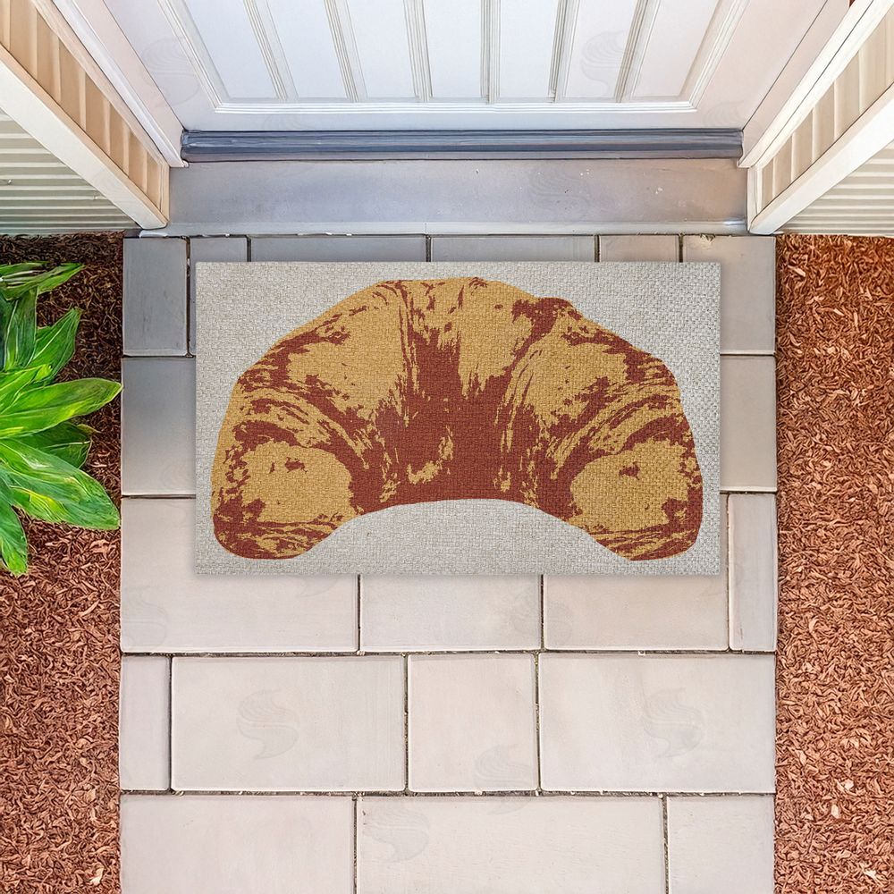 Stupell Studio Pop Style Croissant Outdoor Faux Sisal Door Mat