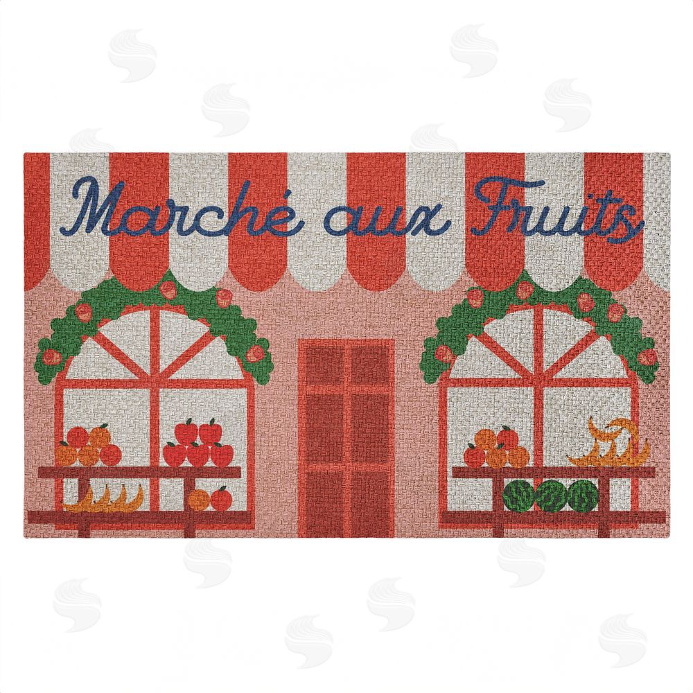 Stupell Studio Fruit Stand Awning Storefront Outdoor Faux Sisal Door Mat