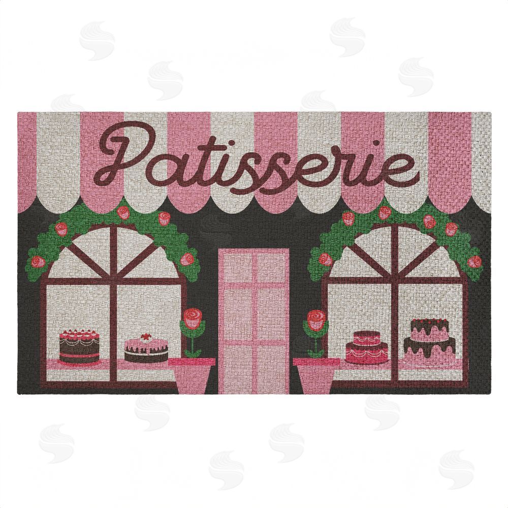 Stupell Studio Patisserie Bakery Storefront Outdoor Faux Sisal Door Mat