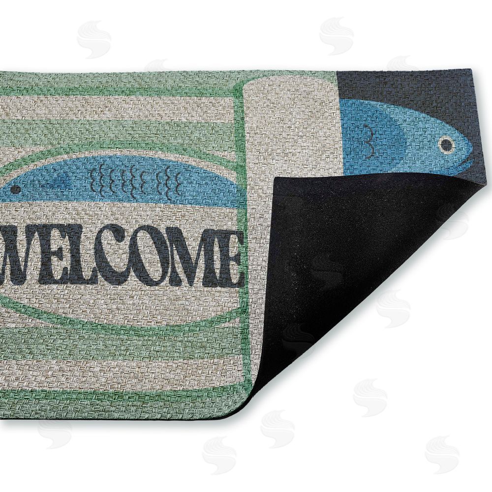 Stupell Studio Welcome Tuna Can Outdoor Faux Sisal Door Mat