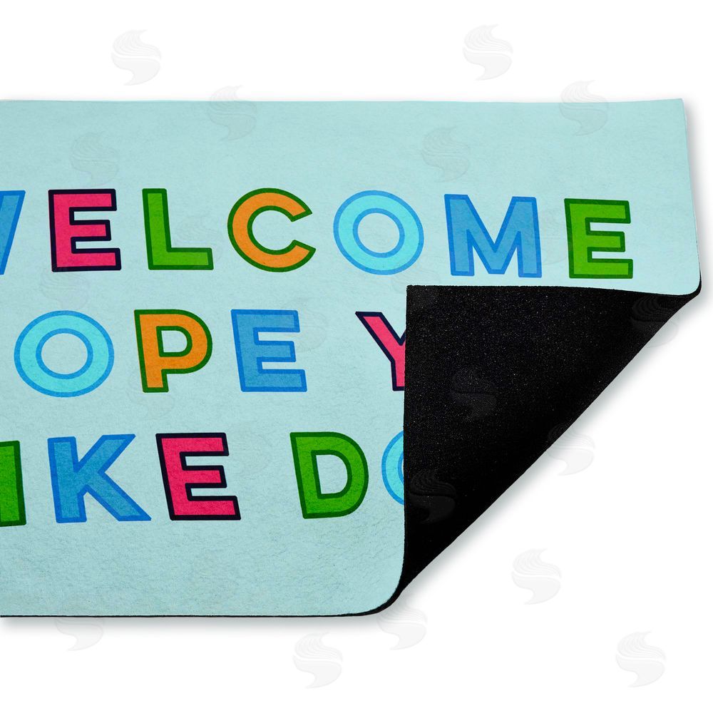 Stupell Studio Colorful Hope You Like Dogs Unwoven Outdoor Door Mat