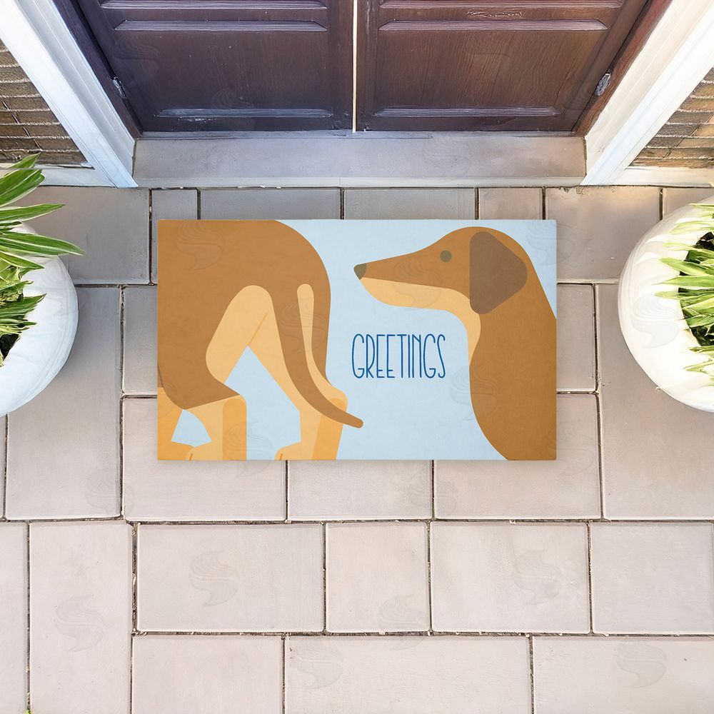 Stupell Studio Greetings Funny Dog Entry Unwoven Outdoor Door Mat