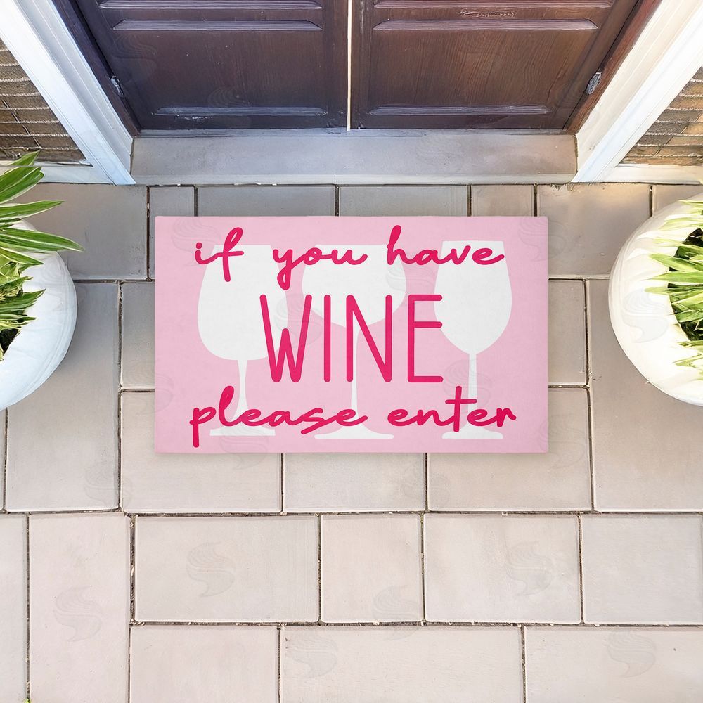Stupell Studio If You Have Wine Greeting Unwoven Outdoor Door Mat