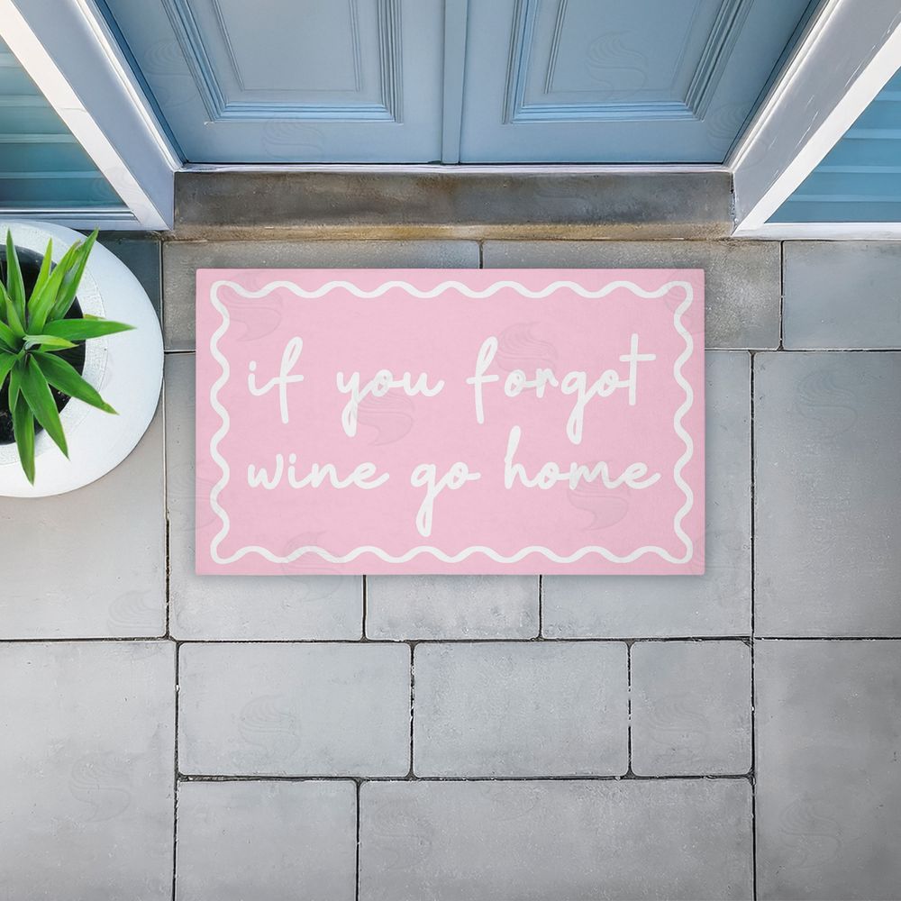Stupell Studio If You Forgot Wine Pink Unwoven Outdoor Door Mat